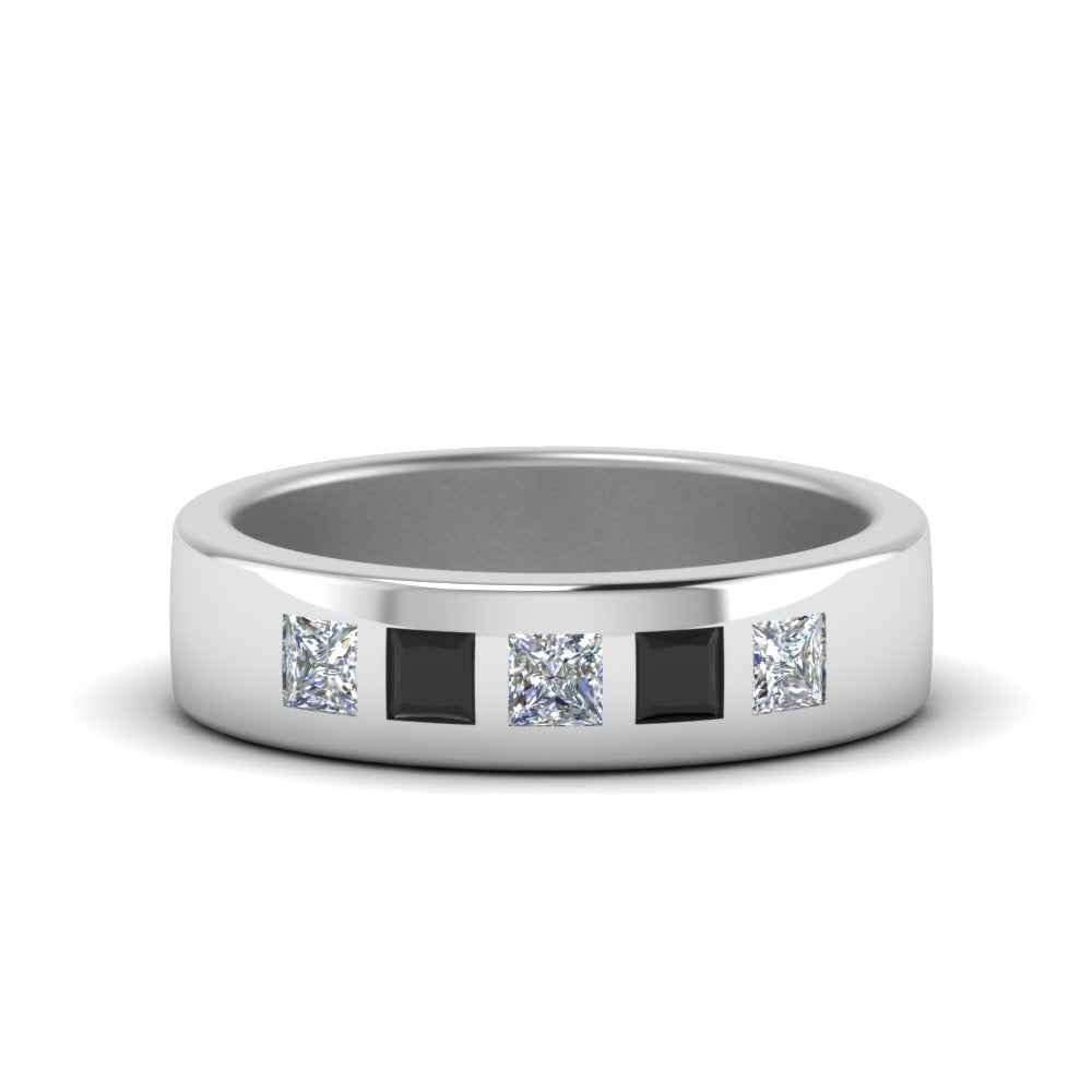 Flat Flush Set Mens Wedding Band