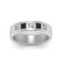 Flat Flush Set Mens Wedding Band