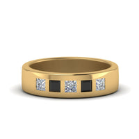 Flat Flush Set Mens Wedding Band