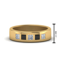 Flat Flush Set Mens Wedding Band