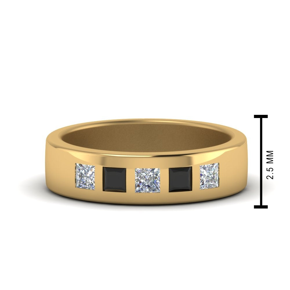 Flat Flush Set Mens Wedding Band