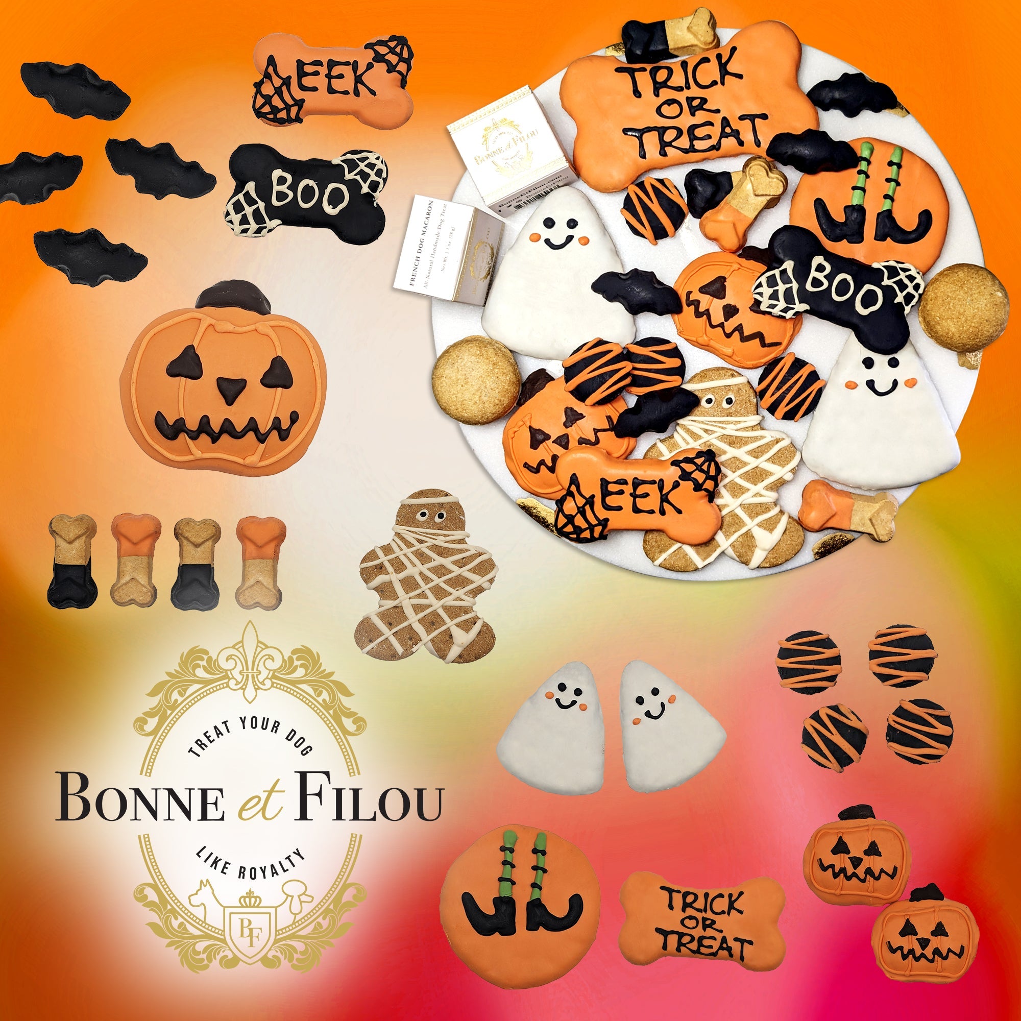 Halloween Themed Dog Treats Gift Box - BIG FRENCHIES