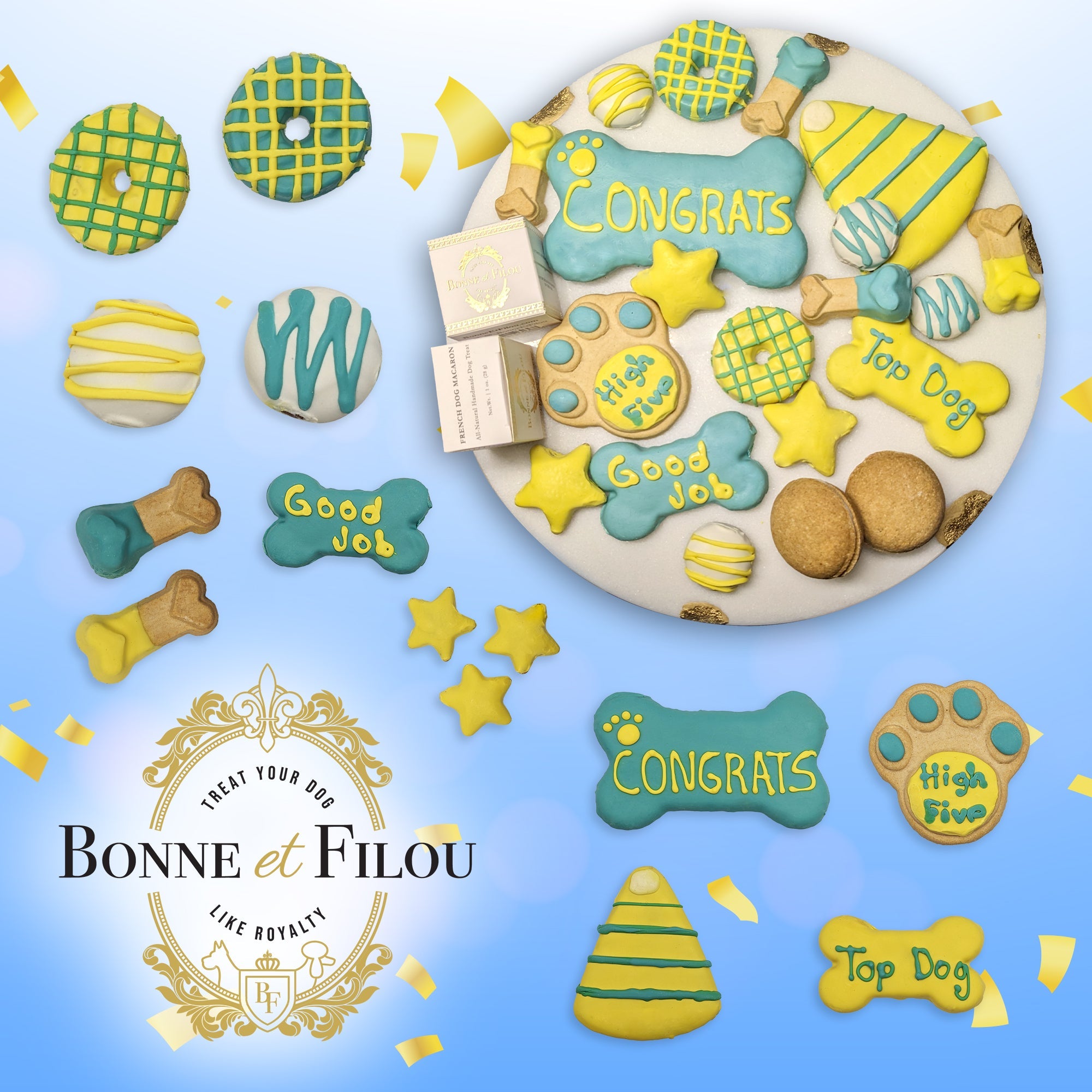Winter Themed Dog Treats Gift Box - BIG FRENCHIES