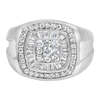 14K White Gold Men's Diamond Band Ring (1 cttw, H-I Color, SI1-SI2 Clarity)