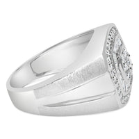 14K White Gold Men's Diamond Band Ring (1 cttw, H-I Color, SI1-SI2 Clarity)