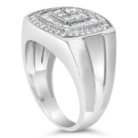 14K White Gold Men's Diamond Band Ring (1 cttw, H-I Color, SI1-SI2 Clarity)