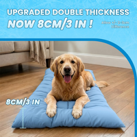 Extra-Large Summer Cooling Mat Dog Sofa Bed,Ultra-Soft, 8 Compartments, Extra-Large Plush Dog Sofa Bed,Super Soft, Thick
