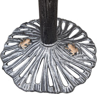 Antique Pewter Sunflower Design Aluminum Birdbath, Silver - BIG FRENCHIES