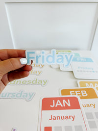 Calendar (Days, Months, Seasons) Flashcards and Magnets