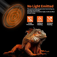 50W- 150W Ceramic Heat Emitter Bulbs (2-Pack) – No-Light Heater