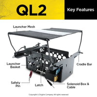 Dogtra QL2 Quail Launcher Black Remote Bird Training Launcher Adjustable Spring