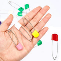50Pcs Baby Safety Pins Plastic Head Cloth Diaper Pins Stainless Steel Sewing Safety Pins for Quilting Knitting Stitch Markers Stainless Steel Nappy Pins for Quilting Sewing Locking Safety Pins - BIG FRENCHIES