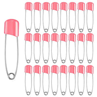 50Pcs Baby Safety Pins Plastic Head Cloth Diaper Pins Stainless Steel Sewing Safety Pins for Quilting Knitting Stitch Markers Stainless Steel Nappy Pins for Quilting Sewing Locking Safety Pins - BIG FRENCHIES
