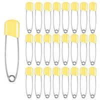50Pcs Baby Safety Pins Plastic Head Cloth Diaper Pins Stainless Steel Sewing Safety Pins for Quilting Knitting Stitch Markers Stainless Steel Nappy Pins for Quilting Sewing Locking Safety Pins - BIG FRENCHIES