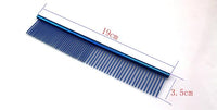 ZoCr Stainless Steel Pet Comb for Dogs Cats, Pet Grooming Comb with Different Spaced Rounded Teeth (Golden)