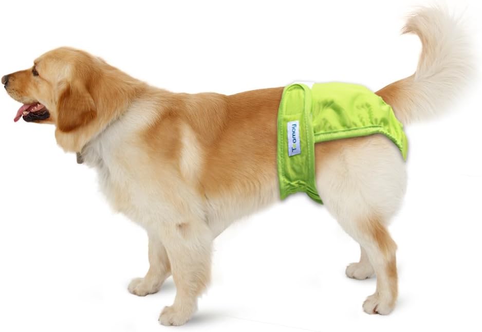 Teamoy Female Dog Diapers, Washable Doggie Period Diaper - L1 (Pack of 4) / Black+ Purple+ Green+ Rose Red (4pcs) - image 4