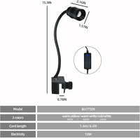 UPETTOOLS Aquarium Light Full Spectrum Fish Tank Lights LED Zoom Lights for Plants 3 Colors Adjustable Focal Length 10w