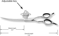 Curved Dog Grooming Scissors, Trimming Face and Paws. - Curved (Large Finger) / 6.5" - image 4
