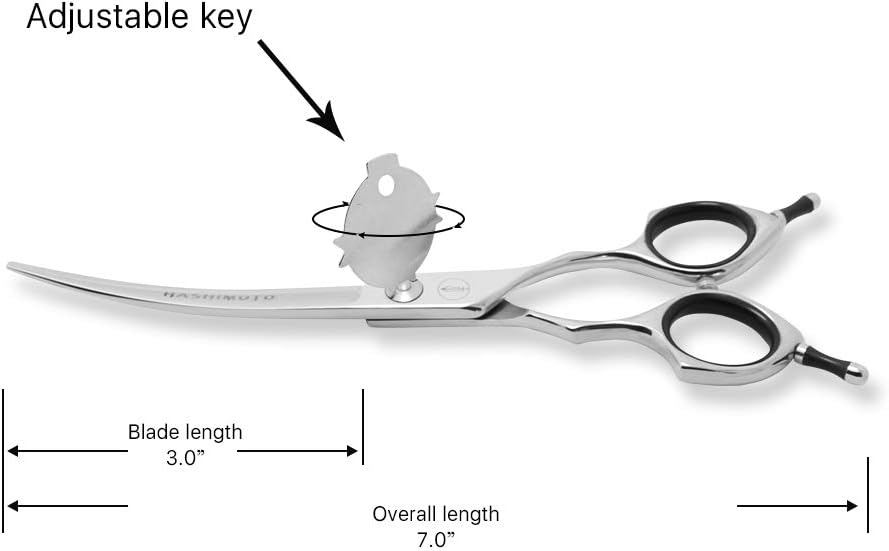 Curved Dog Grooming Scissors, Trimming Face and Paws. - Curved (Large Finger) / 6.5" - image 4