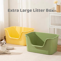 Extra Large Litter Box with High Sides 25.27" Lx17.83 Wx13.11 H - Grey