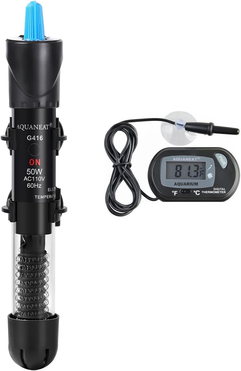 AQUANEAT Aquarium Heater, 100W Fish Tank Heater - 50W
