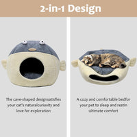 Cat Beds for Indoor Cats-Cat Bed Cave - XL 19.7'' / Grey - image 3