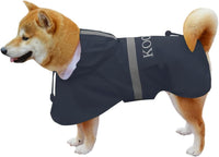 Dog Raincoat Waterproof Hooded, Medium Dogs - Navy Blue / 3XL-Fit for 33 to 44 pounds