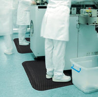 American Floor Mats Hog Heaven 5/8 inch Black & Black Border 4' x 8' Nitrile Backed Anti-Fatigue Comfort Mat