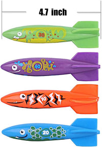 Diving Pool Toy Underwater Swimming Throwing Diving Torpedo Shark - Shark 8 Pack - image 2