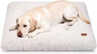 Dog Bed Crate Pad for Small Dogs 24"x18" Coffee – Essentials for Dogs - X-Large 42"x28" / Rosette Pattern White
