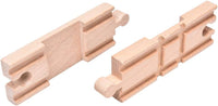 Haiabei 11-piece solid beech wooden train track expansion pack with crossing bridge - view 4
