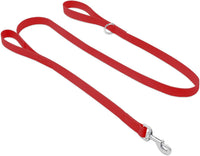 Waterproof Dog Leash, 5/6 FT Durable Odor-Proof Dog Leashes with Strong Metal Hooks Fits Small - Red / 6FT - Double Handle