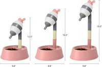Pet Standing Water Dispenser Cat Dog Standing Bowl with Detachable - Grey-Pink Ear / Dispenser - image 3
