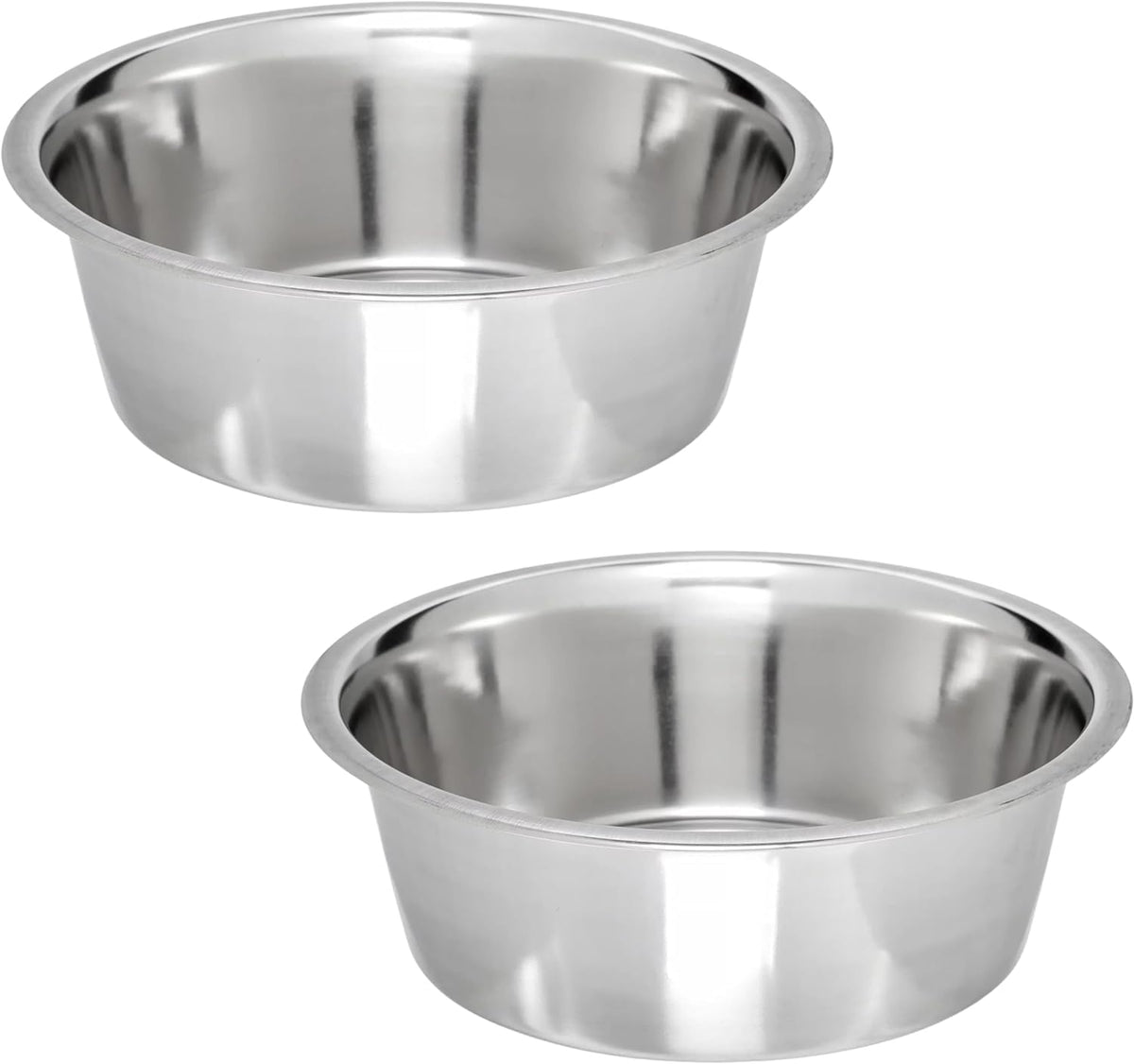 Stainless Steel Dog Bowl 2-Pack Pet Feeder Bowls 10 Cup – Essentials for Dogs - 7 cups