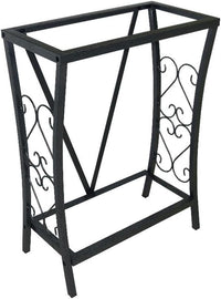 MAKLAINE Traditional Steel 10 Gallon Metal Aquarium Stand in Black