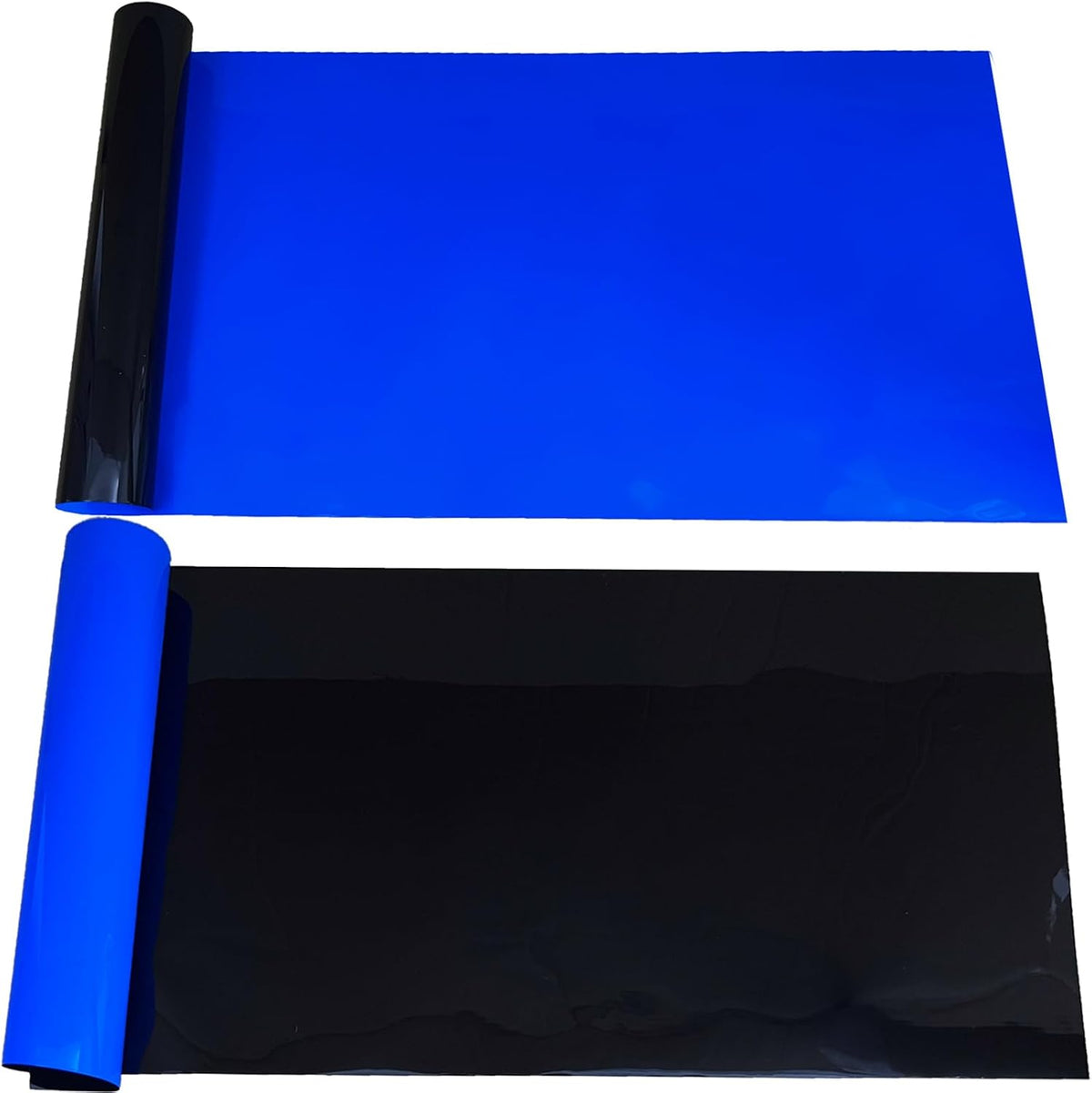 XCNO Aquarium Background for Fish Tank Wallpaper Black Blue Poster - Black Blue / 19.7" H x 60" L