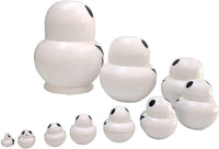 Unigift 10 piece handmade wooden panda with bamboo Russian nesting dolls matryoshka set - view 2