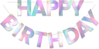 Pre-Strung Happy Birthday Banner - Iridescent