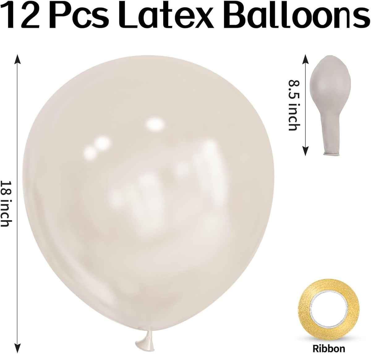 ASIYUHY Red Balloons 18 Inch 12 Pack Large Latex Party Balloons – Fun for Kids & Family - White Sand Balloons - image 2