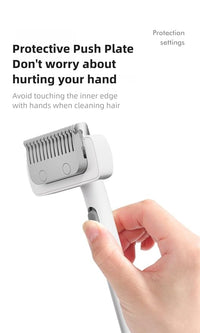 One-Click DeMatting Pet Comb for Small Dogs and Cats,Deshedding Brush, Quick Knot Remover with Stainless Steel Blade, Safe Rounded Edges, Effortless Hair Removal Grooming Tool