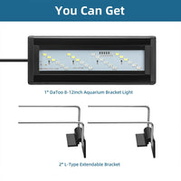 DaToo LED Aquarium Light Full Spectrum Fish Tank Light with Dimmer - 8~12 Inch - image 3