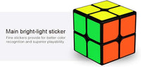 Qiyi Qidi Speed Cube 2x2, Smooth Bright-Light Sticker - image 2