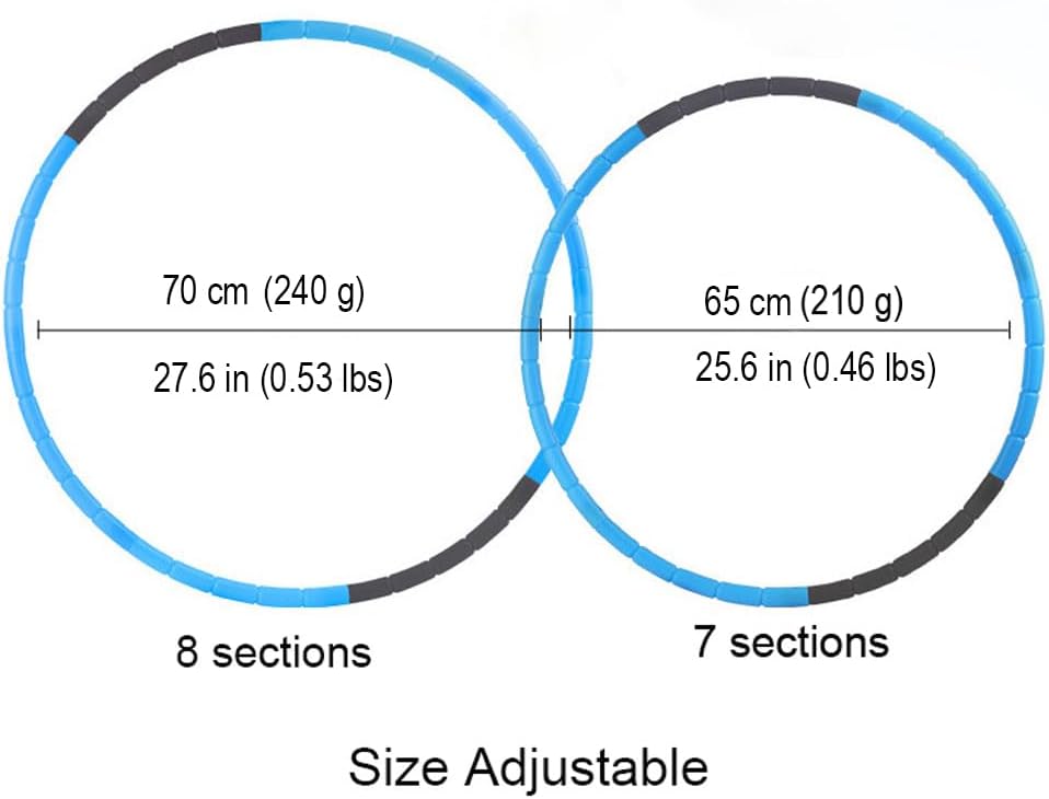 BOHS kids fitness hoop, adjustable size and weight, 26.5 inch plastic hoop - view 7