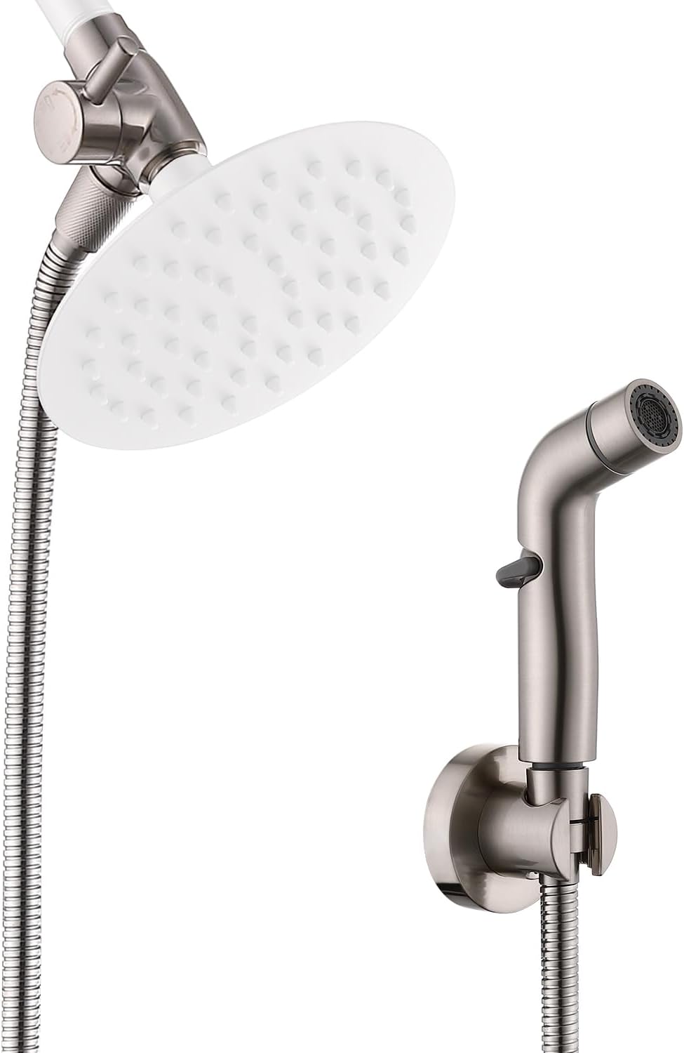 G-Promise 2 Mode Dog Shower Attachment with Extra Long Hose Adhesive - 159 Inch Hose / Brushed Nickel
