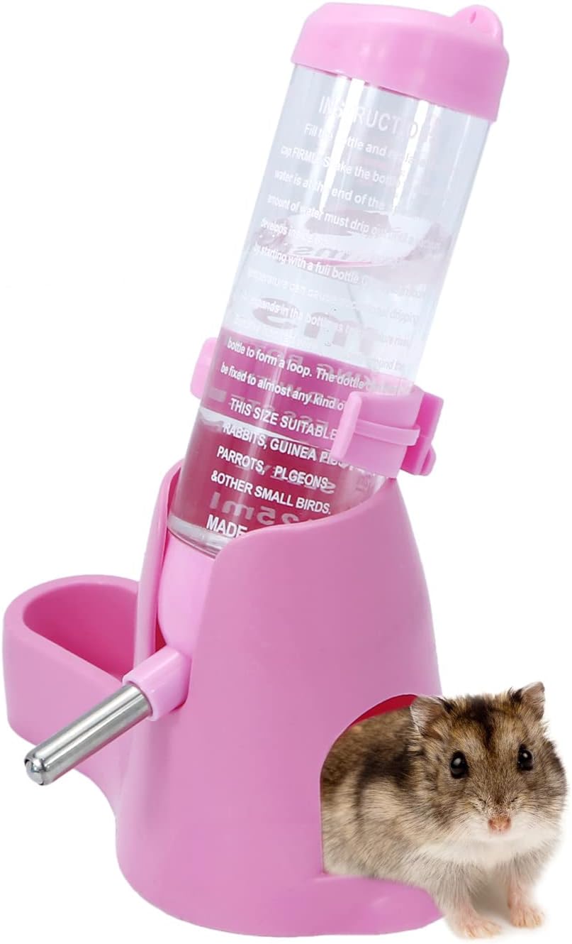 Wontee Hamster Water Bottle Water Dispenser Hamster Silent Exercise - Pink / 125ML - image 4