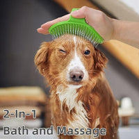 4-Pack Silicone Cat Brush Set, Pet Scratcher and Massager – Adjustable Pet Deshedding Brush, Bath Brush for Cats and Dogs, Suitable for Furniture Legs & Corners (Needle Style - 2PCS (Blue + Green))