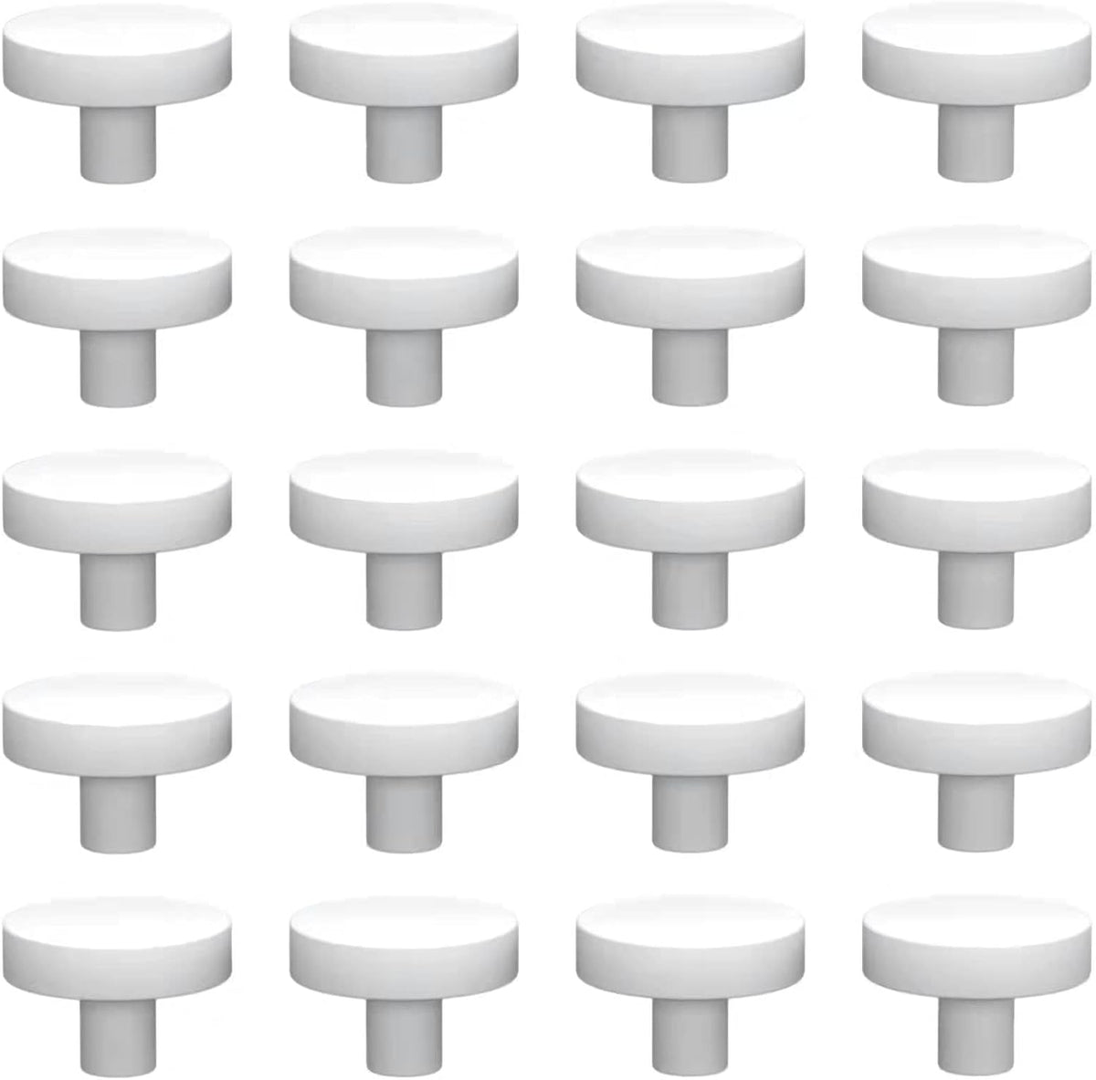 Ceramic White Coralline Coral frag Plugs Coral frag Base Round 20pc – Essentials for Fish - round24mm20pcs