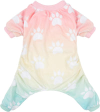 CuteBone Small Dogs Outfit Soft Puppy Onesies Pjs Christmas Dog - A05-Gradient footie / Medium