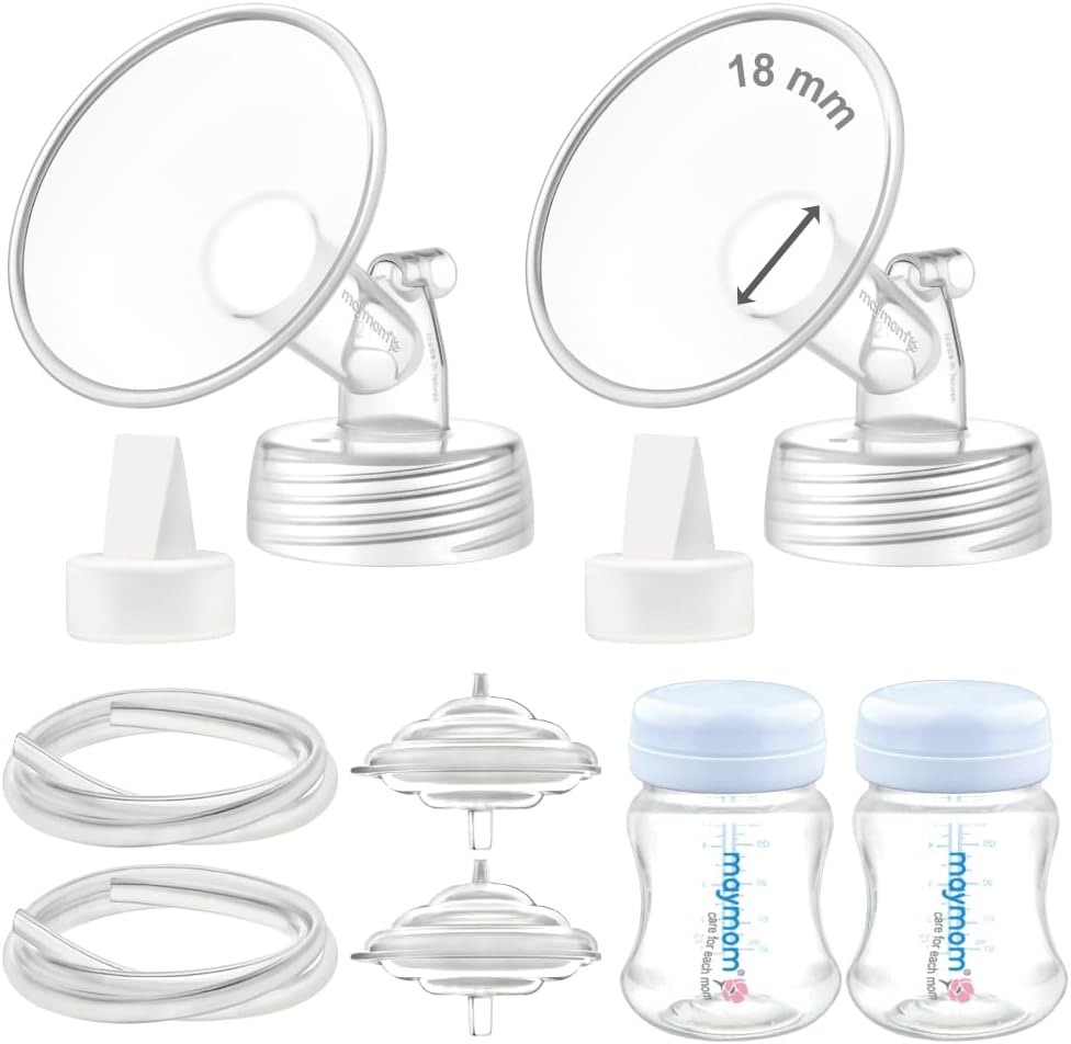 Maymom Pump Parts Compatible with Spectra S1 S2 9 Plus Breastpump - 18mm Flange