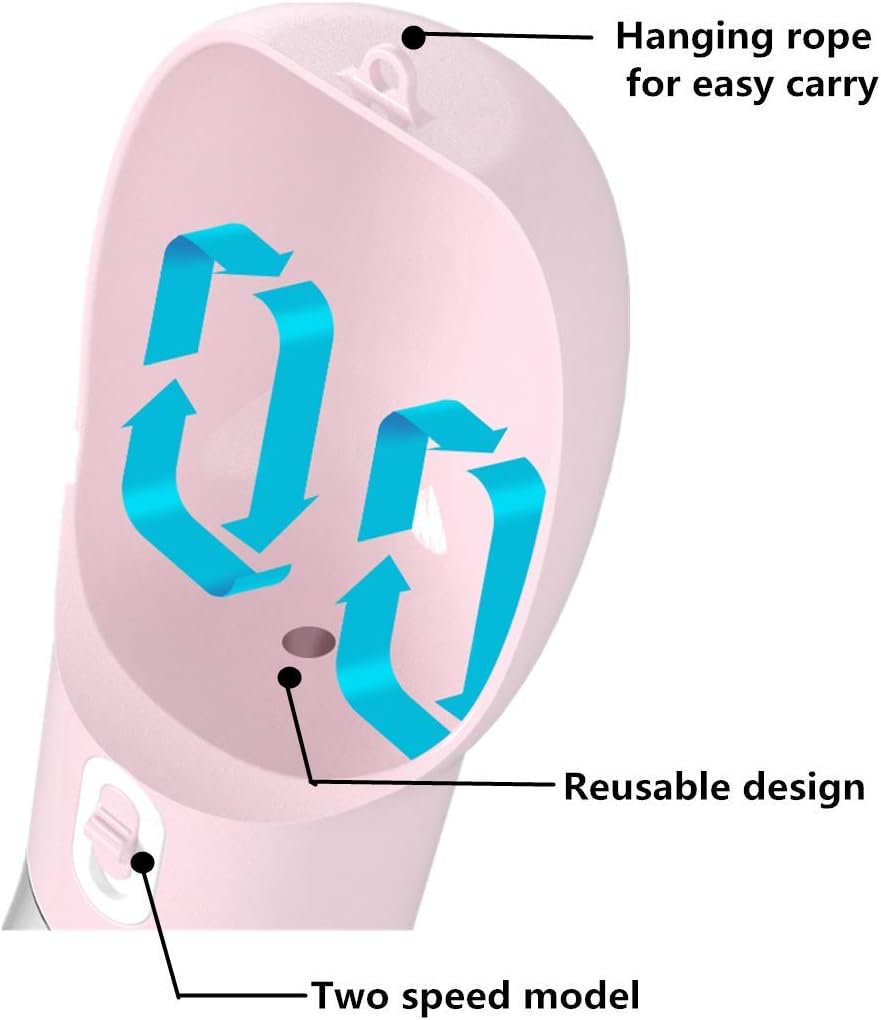 Portable Dog Water Bottle with Food Container Dishwasher Safe-Pink – Essentials for Dogs - Pink - image 3